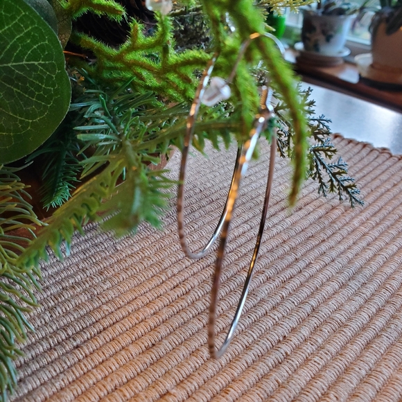 Stainless Steel Hoop Earrings - Picture 2 of 4